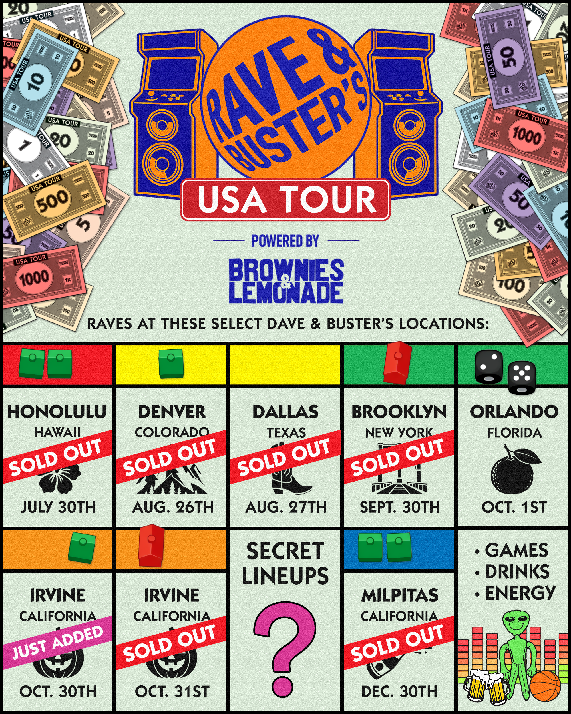 B&L Presents - Rave & Buster's USA Tour